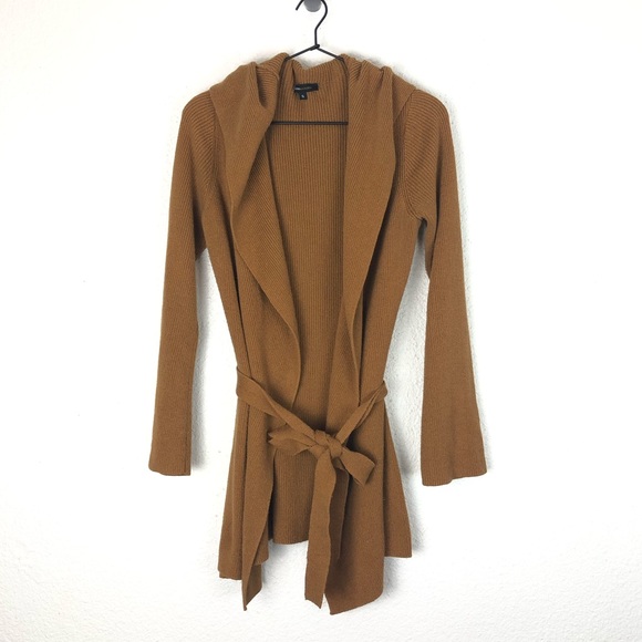 BCBGMaxAzria Brown Long Cardigan Knit Belted - Picture 1 of 7
